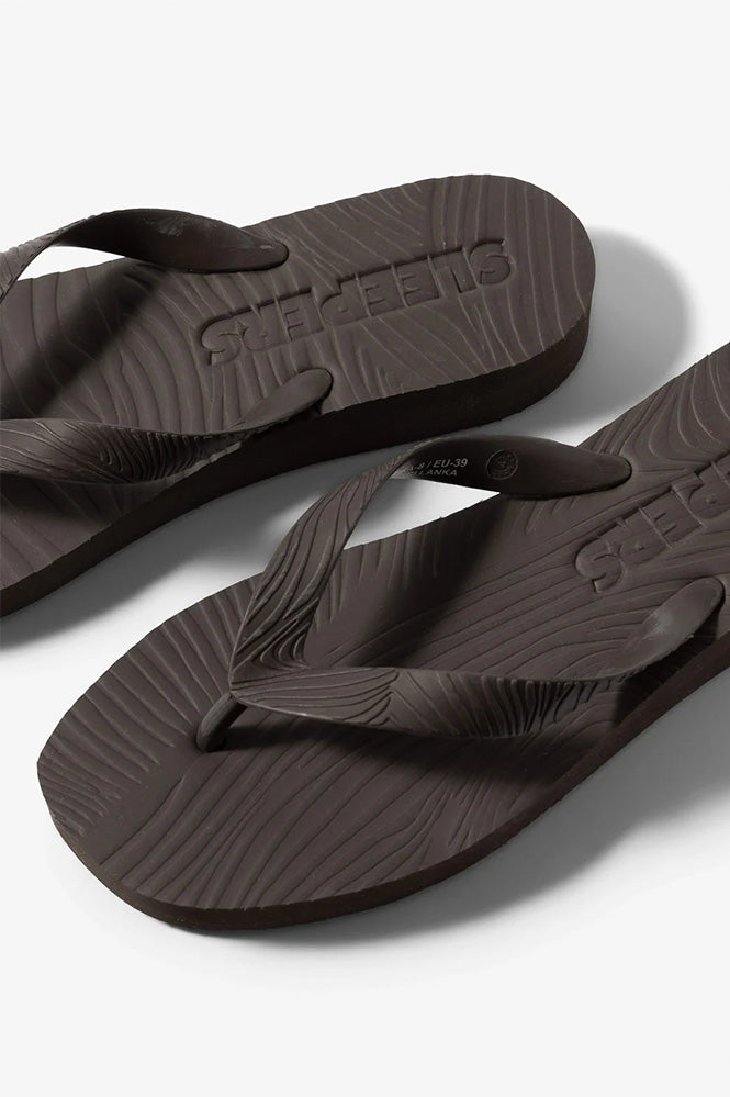 Sleepers Tapered Brown Platform Flip Flops
