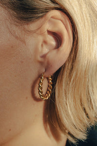 Nordic Muse Twist Hoop Earrings - The Mercantile London