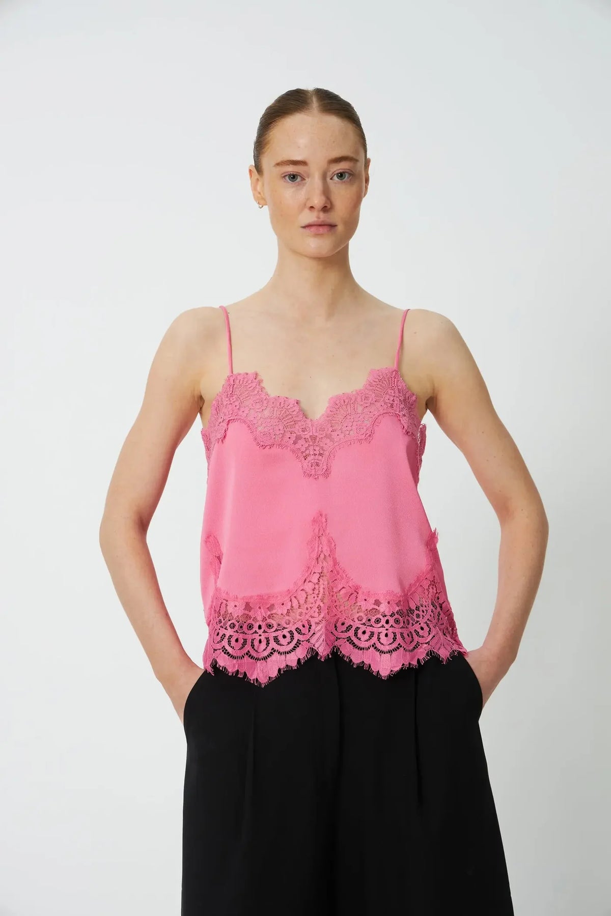 Stella Nova Amazing Pink Underlayer Lace Top