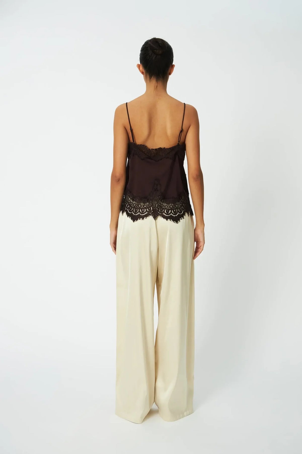 Stella Nova Dark Brown Underlayer Lace Top