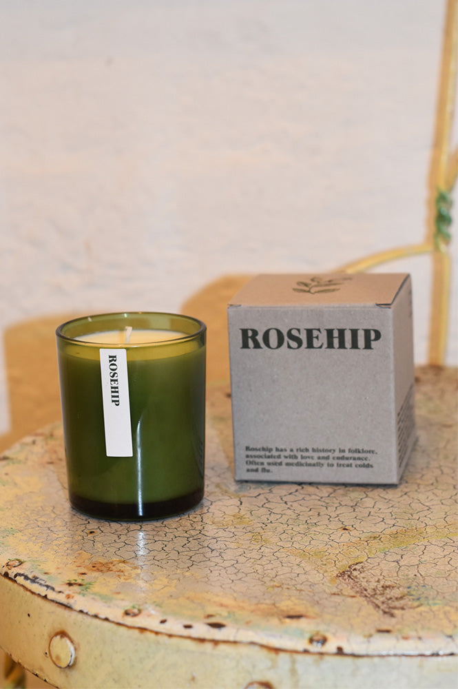 Green Botanical Rosehip Candle - The Mercantile London