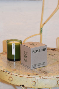 Green Botanical Rosehip Candle - The Mercantile London