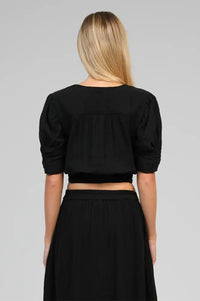 An'ge Sadouma Black Twisted Top - The Mercantile London