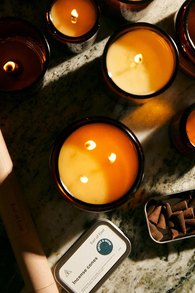 Earl of East Smoke & Musk Candle - The Mercantile London