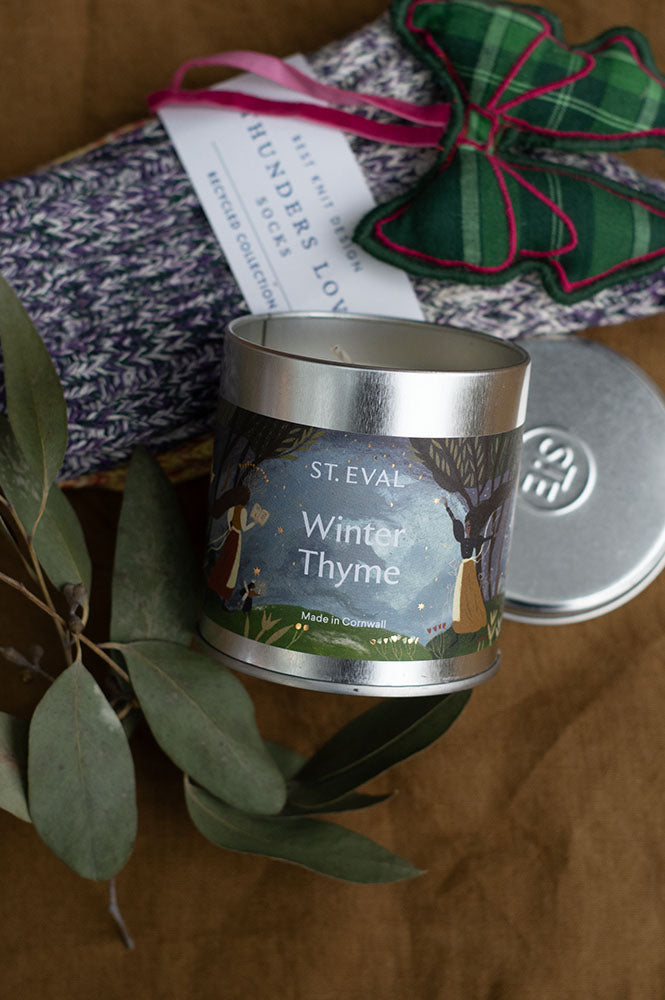 St. Eval Winter Thyme Scented Tin Candle - The Mercantile London