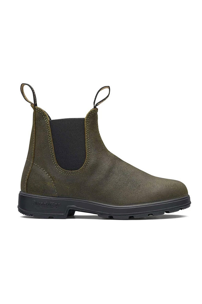 Blundstone 1615 Dark Olive Rub Seude Boots