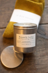 Mercantile London Fournier Street Bergamot And Tobacco Leaf Tin Candle - The Mercantile London