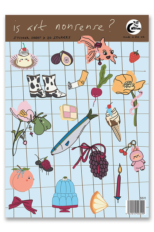 Eat The Moon Is Art Nonsense Mini Sticker Sheet - The Mercantile London