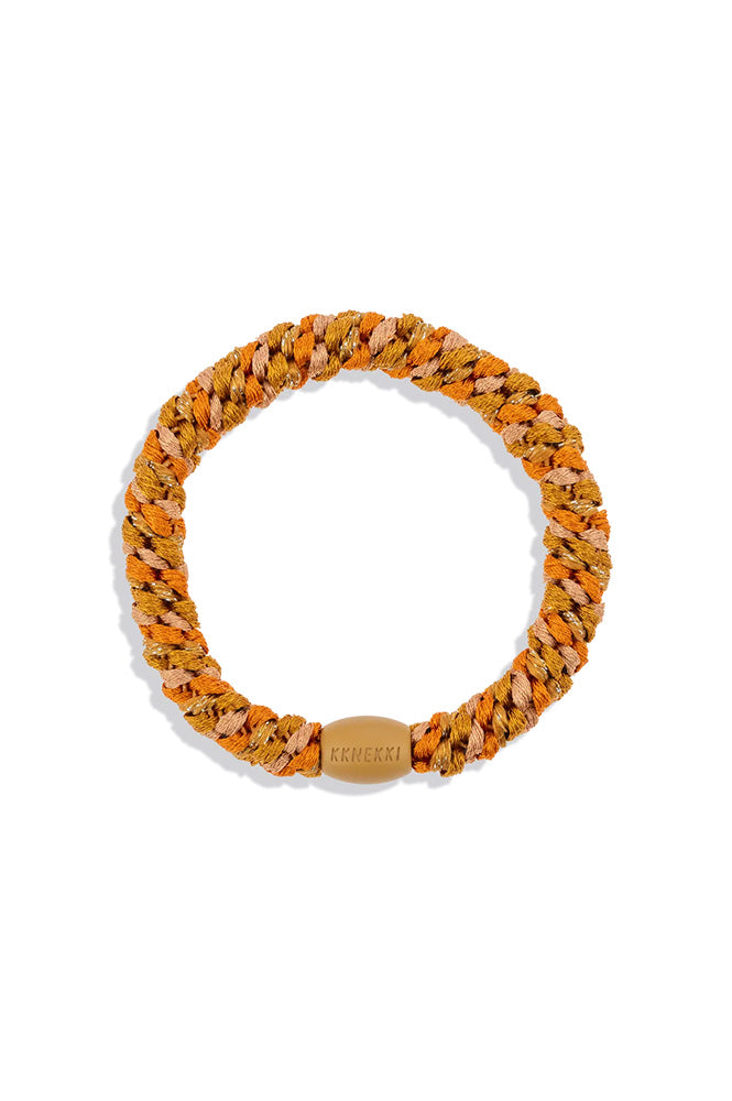 Kknekki Nude Curry Glitter Stripe Hair Tie - The Mercantile London