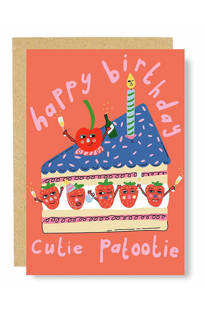 Eat The Moon Cutie Patootie Birthday Card - The Mercantile London