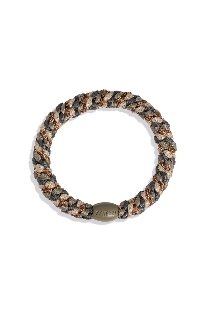 Kknekki Mix Camo Gold Hair Tie - The Mercantile London