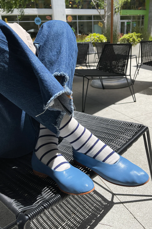 Le Bon Shoppe Wally Breton Stripe Sneaker Socks - The Mercantile London