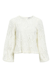 Object Lucie O-Neck White Sand Blouse - The Mercantile London
