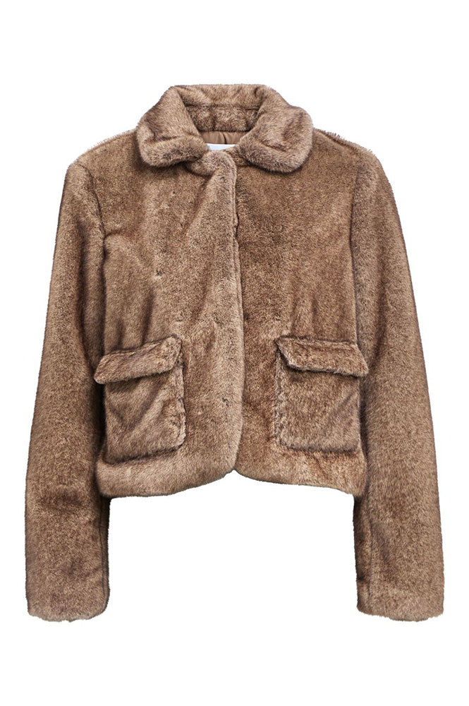 Object Klara Morel Faux Fur Coat - The Mercantile London