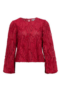 Object Lucie O-Neck Karanda Red Blouse - The Mercantile London