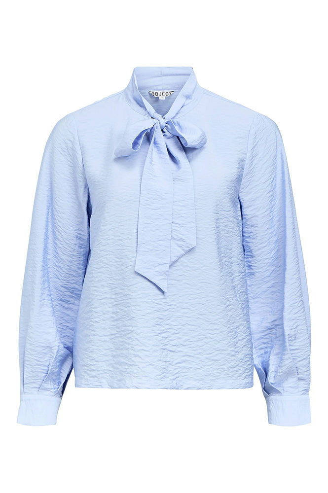 Object Jacira Bow Baby Lavender Blouse - The Mercantile London