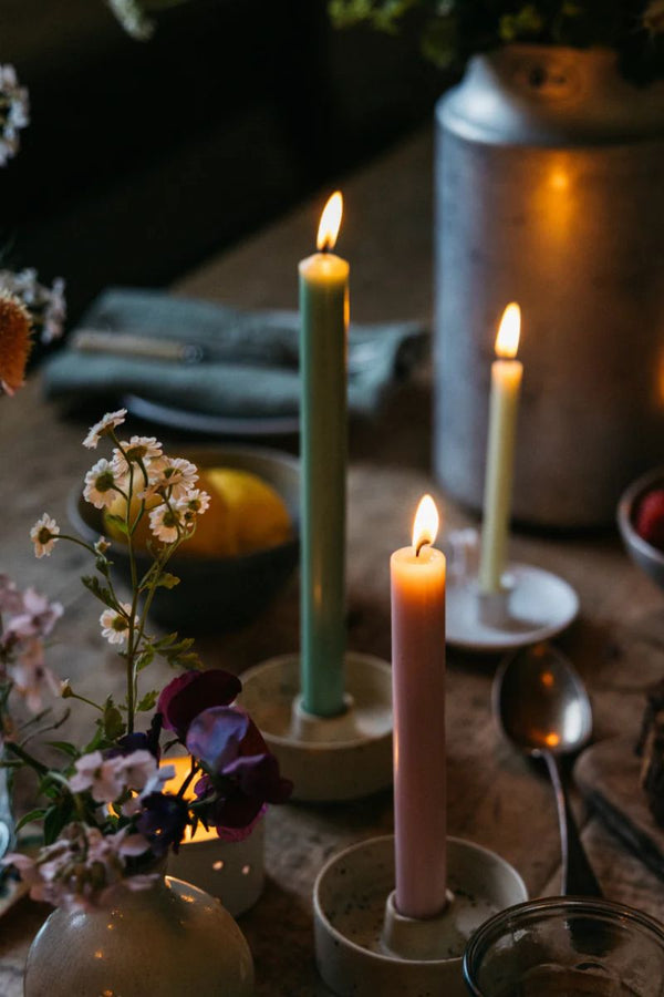 St. Eval Rose Quartz Dinner Candles - The Mercantile London