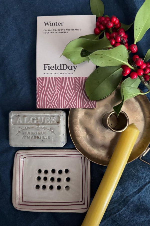 Hand Painted Brick Breton Stripe Soap Dish - The Mercantile London