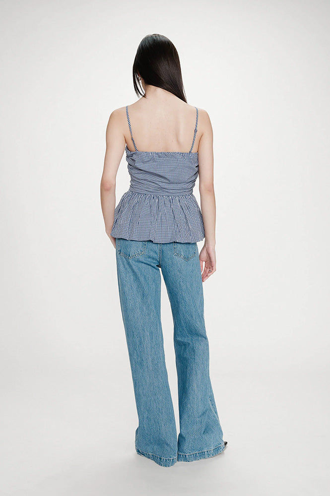 Grace & Mila Valo Marine Gingham Top - The Mercantile London