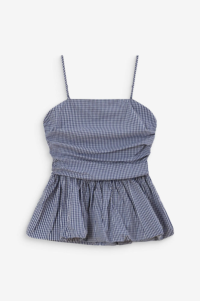 Grace & Mila Valo Marine Gingham Top - The Mercantile London