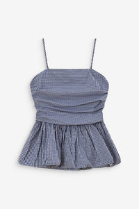 Grace & Mila Valo Marine Gingham Top - The Mercantile London