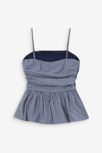 Grace & Mila Valo Marine Gingham Top - The Mercantile London