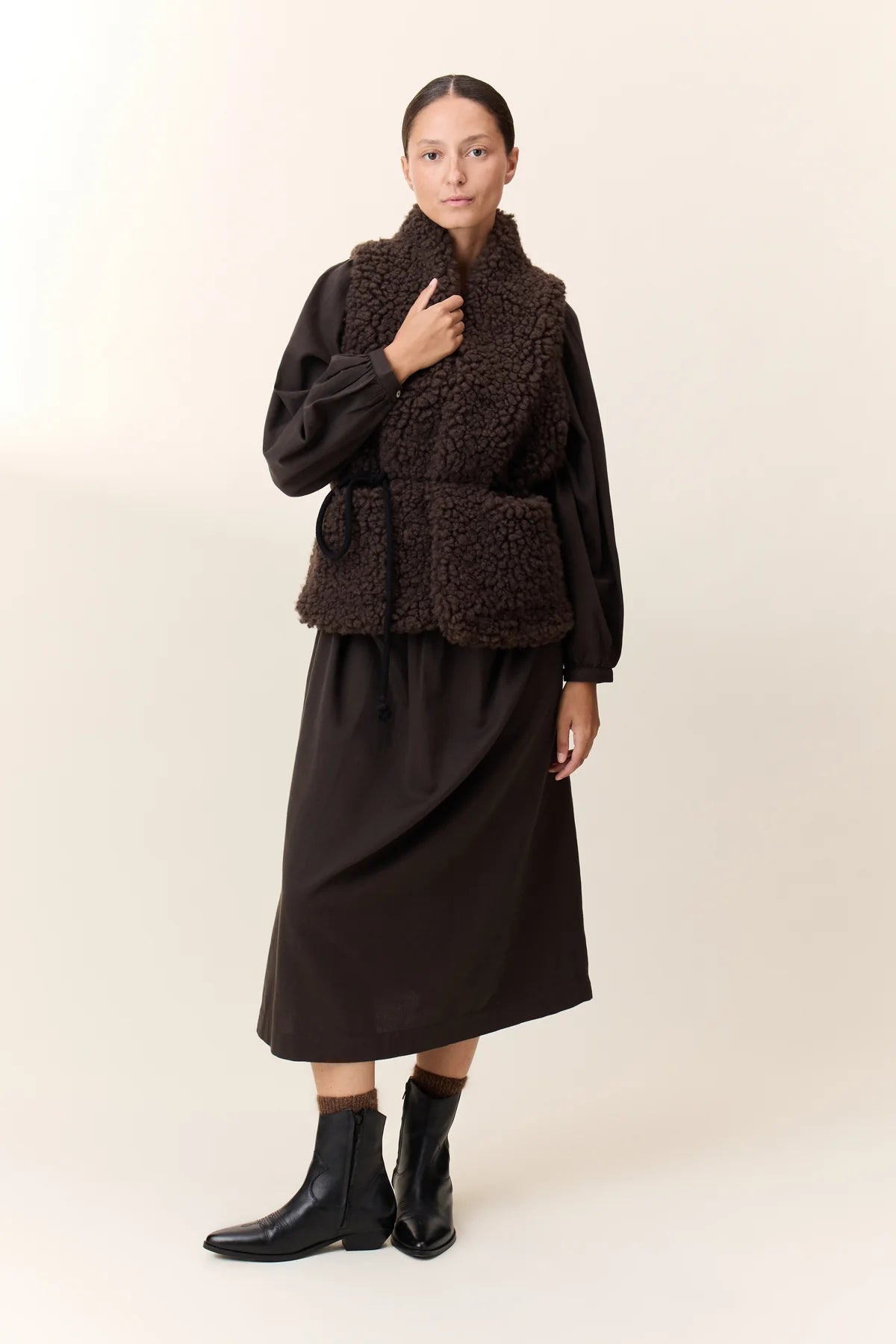 Leon & Harper Vinny Brown Gilet - The Mercantile London