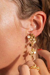 Vincent Wild Flower Unfurl Earrings - The Mercantile London