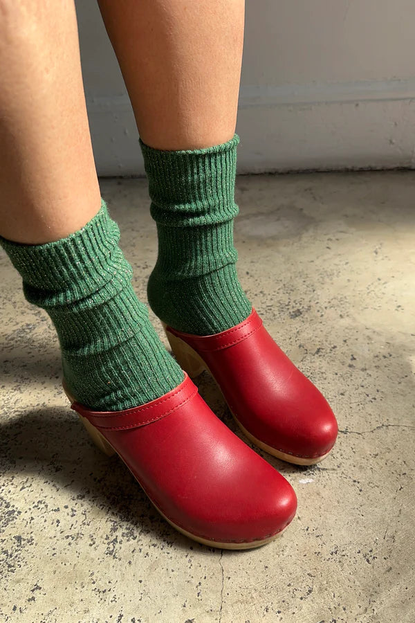 Le Bon Shoppe Winter Sparkle Evergreen Socks - The Mercantile London