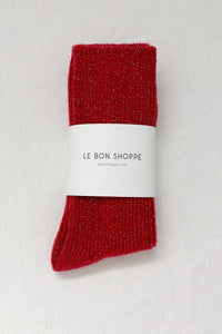 Le Bon Shoppe Winter Sparkle Poinsettia Socks - The Mercantile London