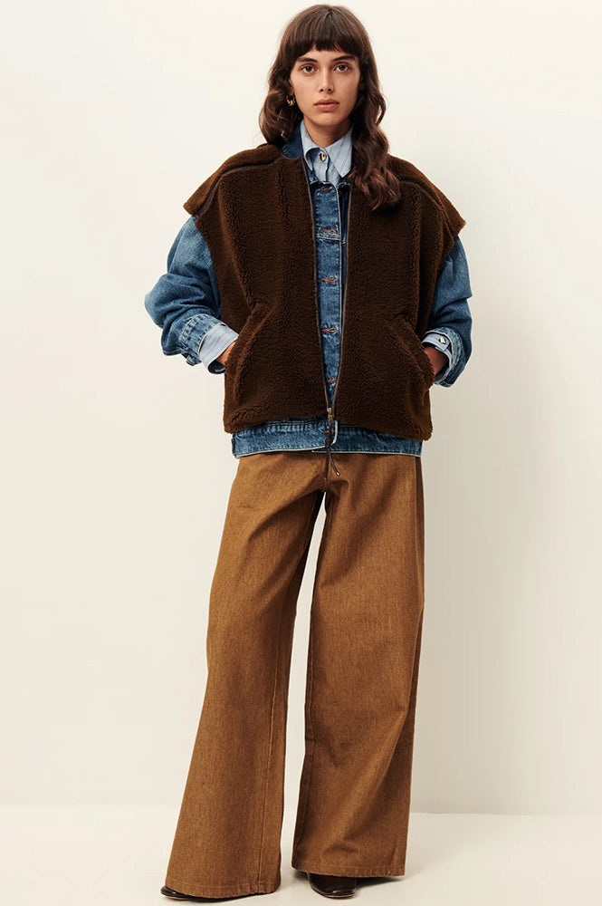 Sessùn Mounty Dark Earth Gilet - The Mercantile London