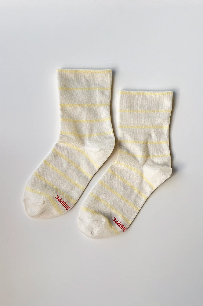 Le Bon Shoppe Wally Lemon Stripe Socks - The Mercantile London