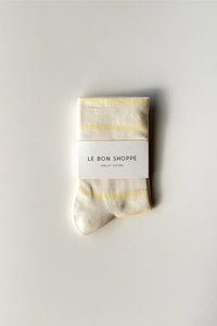 Le Bon Shoppe Wally Lemon Stripe Socks - The Mercantile London