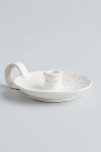St. Eval Mini Speckled Candle Holder with Handle - The Mercantile London