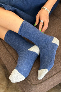 Le Bon Shoppe Denim Wool Waffle Socks - The Mercantile London