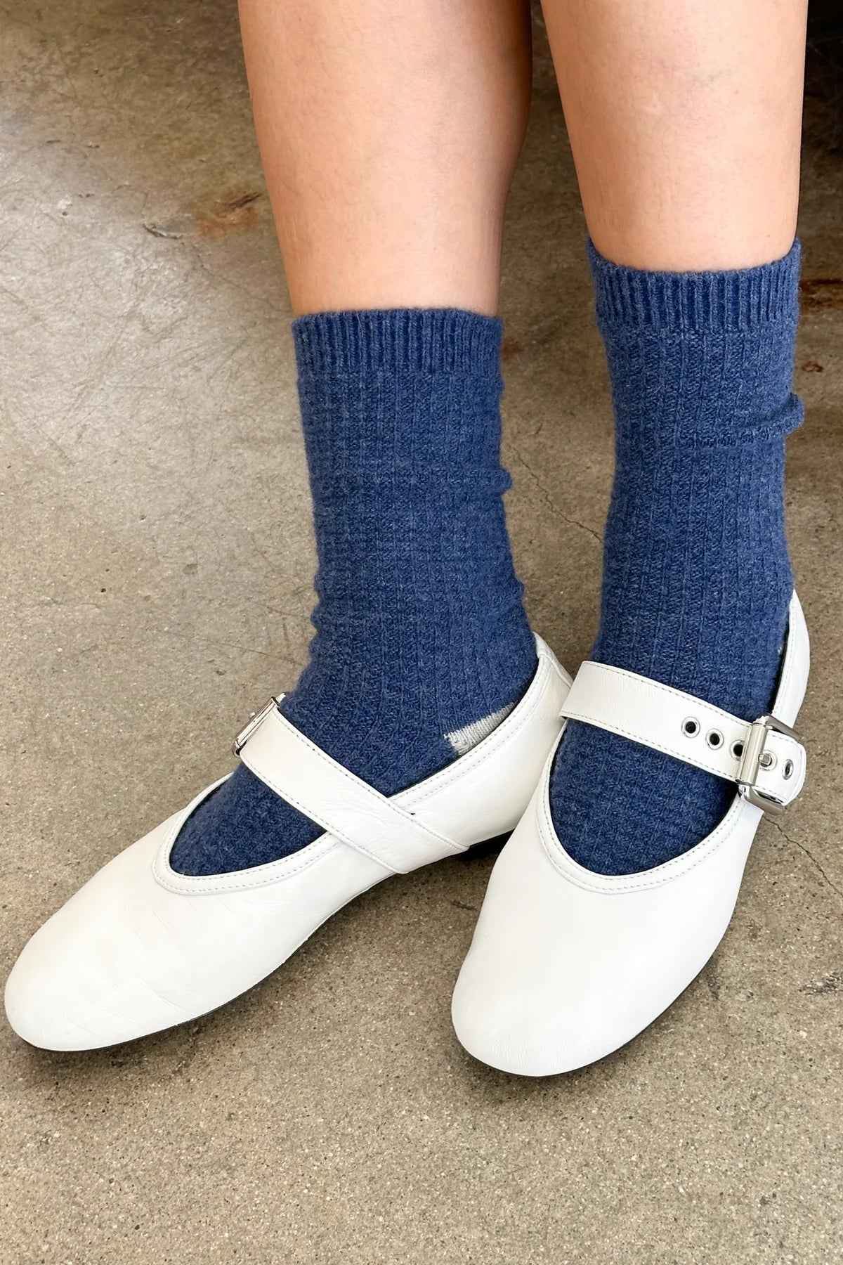 Le Bon Shoppe Denim Wool Waffle Socks - The Mercantile London
