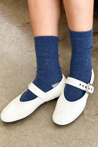 Le Bon Shoppe Denim Wool Waffle Socks - The Mercantile London