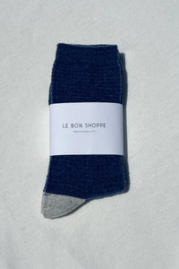 Le Bon Shoppe Denim Wool Waffle Socks - The Mercantile London