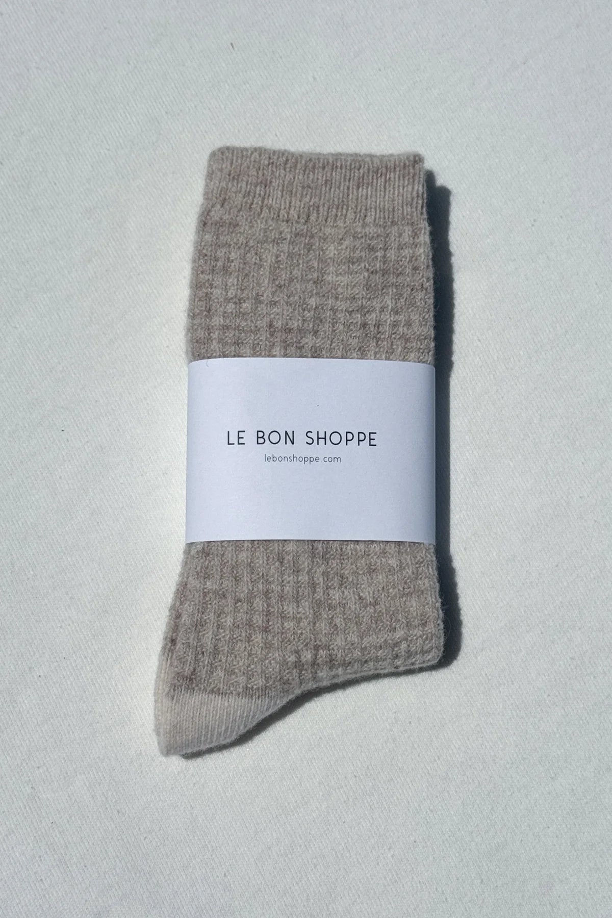 Le Bon Shoppe Oatmeal Wool Waffle Socks - The Mercantile London