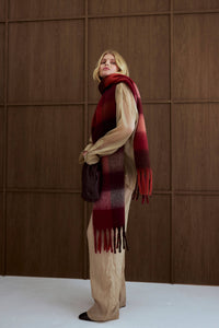 Arctic Fox Reykjavik Burgundy Check Scarf