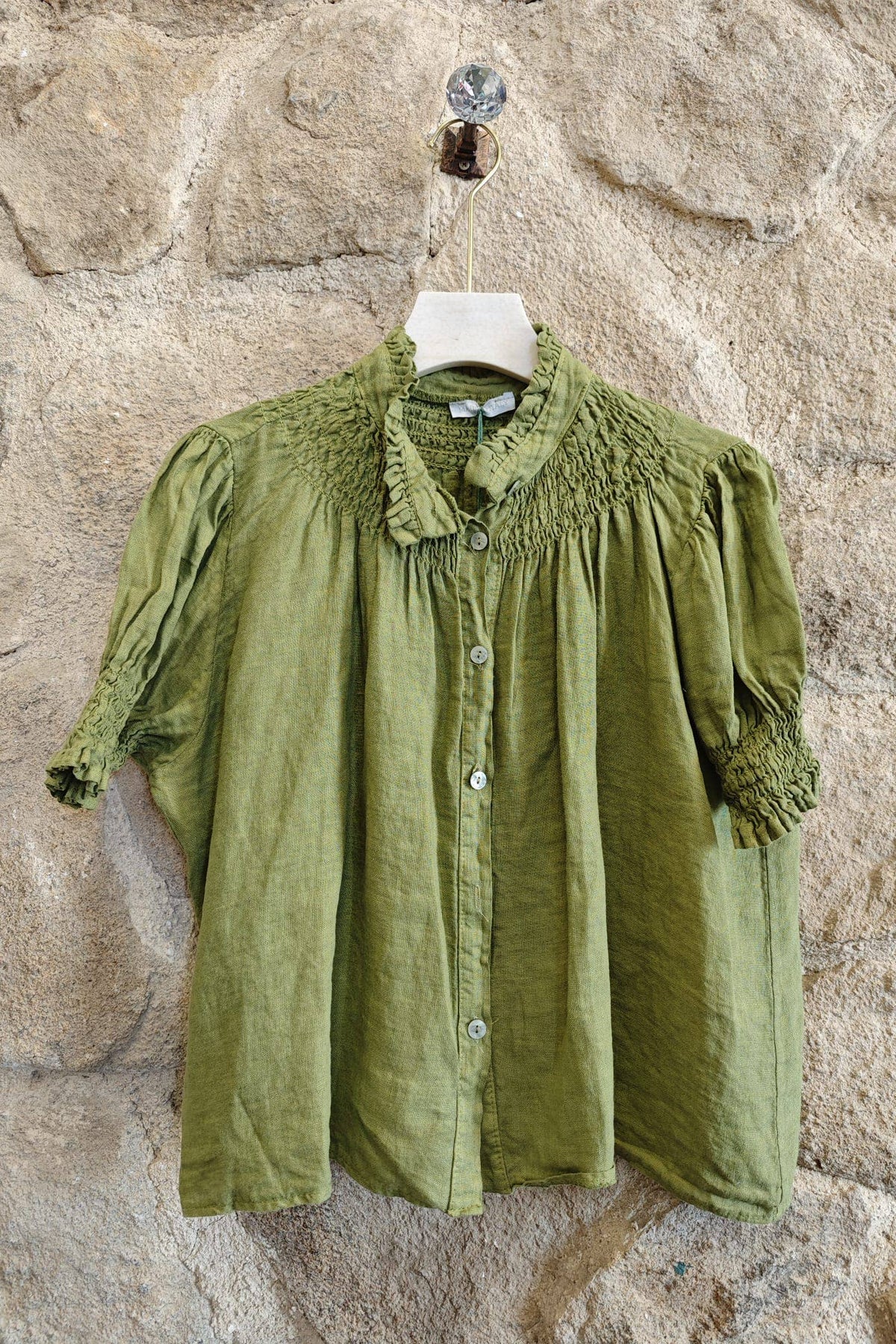 Linen & More Pistachio Blouse