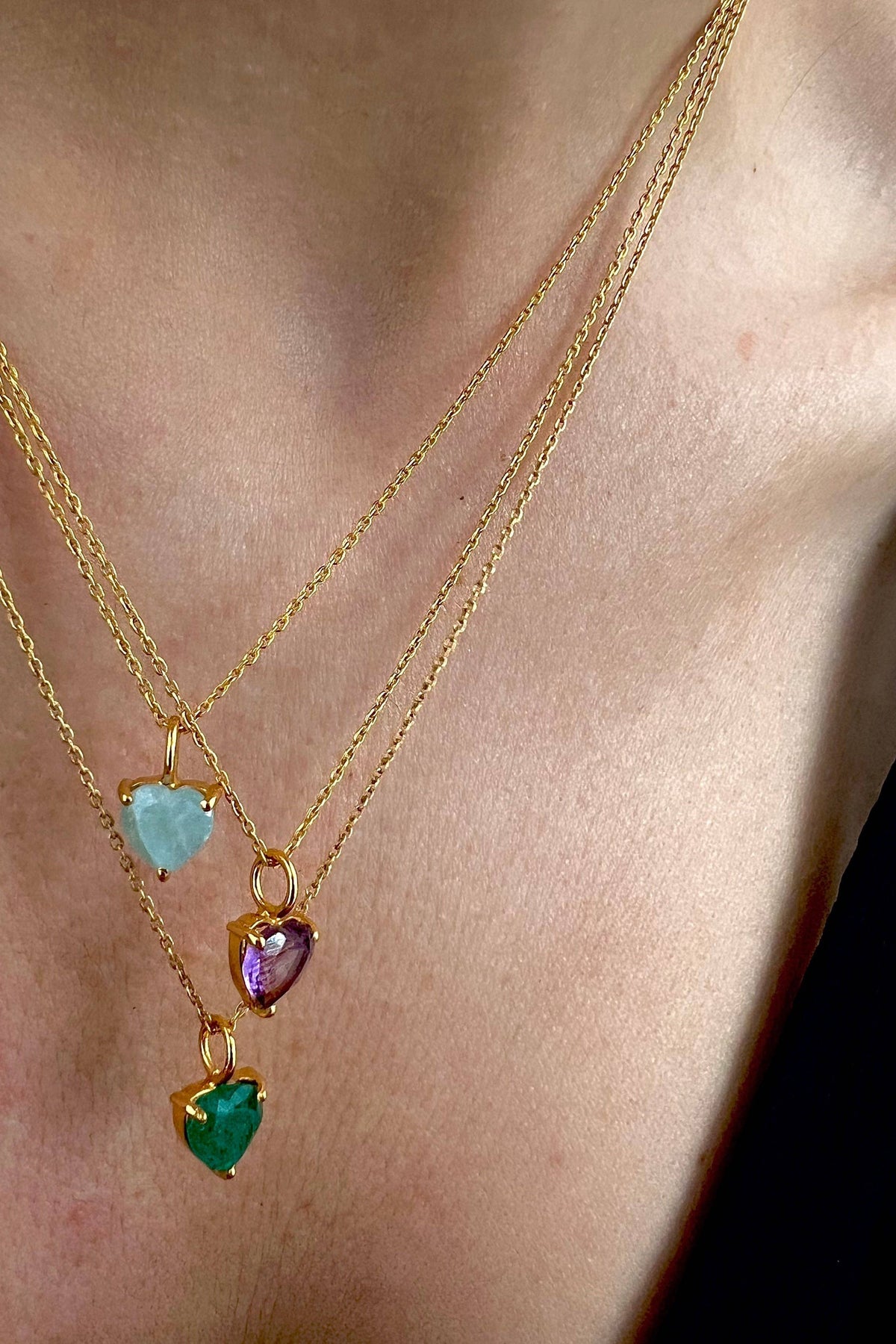 Lunar Citrine Heart Gemstone Necklace - The Mercantile London