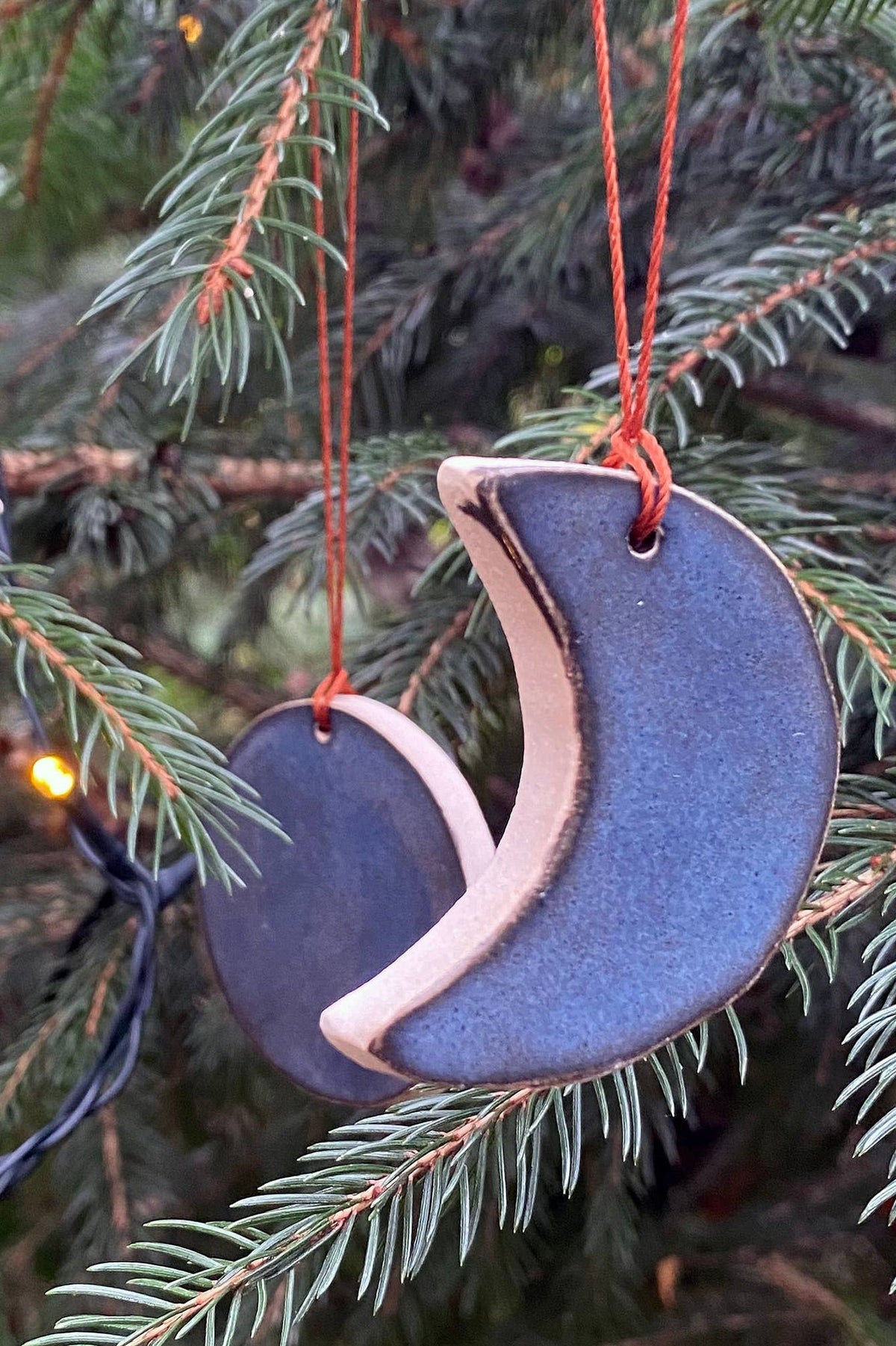 Hannah Bigley Blue Moon Ceramic Hanging Decorations - The Mercantile London