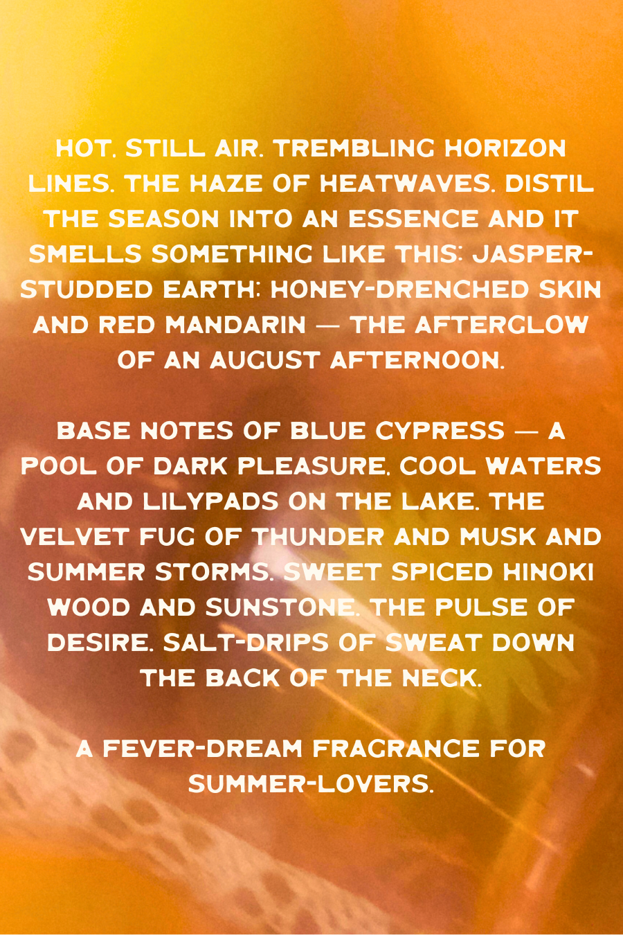 August Nectar Sun-Drenched Blend of Citrus & Woods Parfum