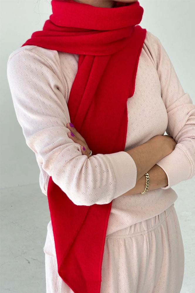 Le Bon Shoppe Red Cashmere Shawl