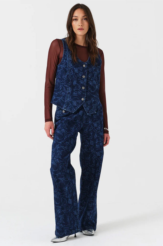 Seventy + Mochi Margot Baroque Nightfall Jeans - The Mercantile London