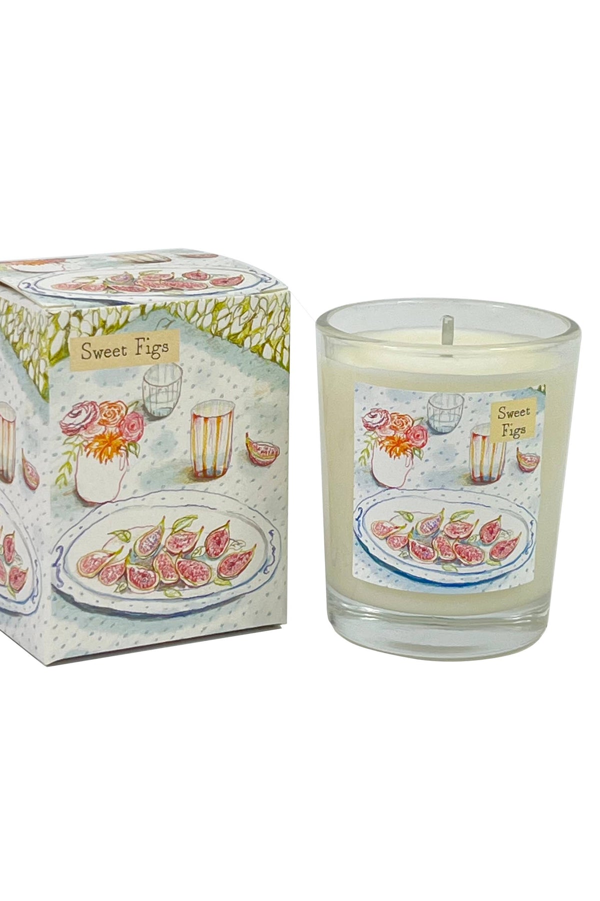 Sweet Figs Illustrated Scented Votive Candle
