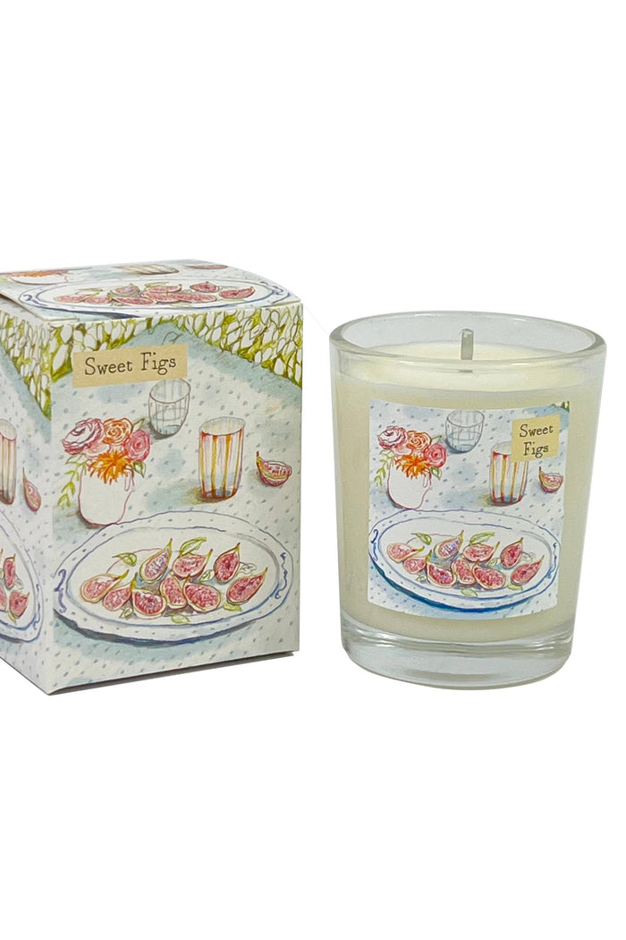 Sweet Figs Illustrated Scented Votive Candle