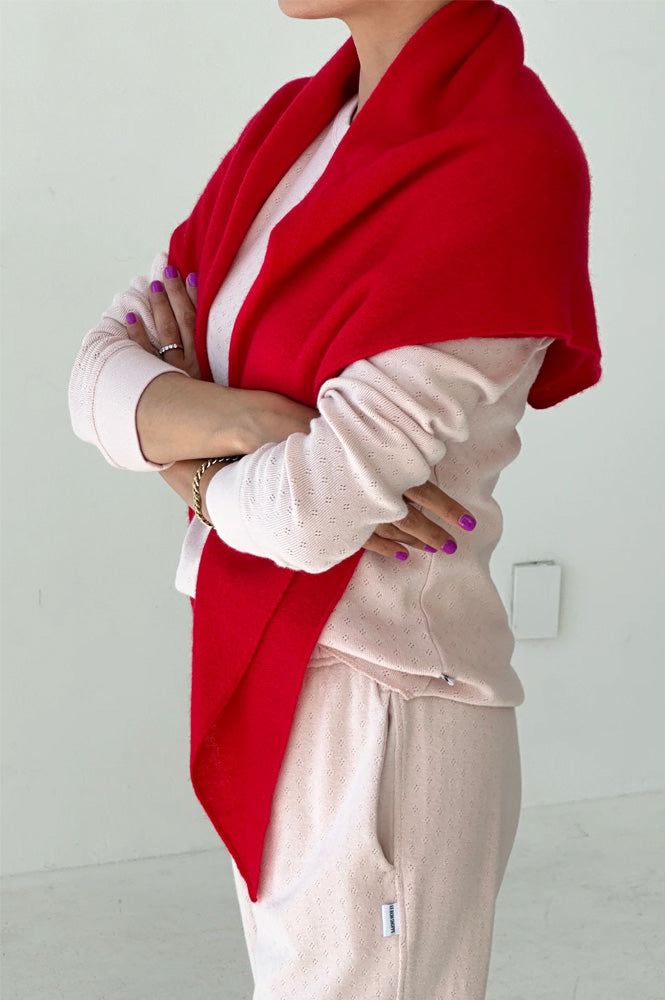 Le Bon Shoppe Red Cashmere Shawl