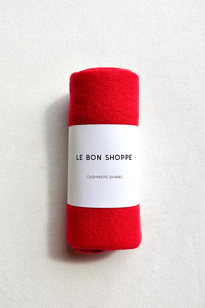 Le Bon Shoppe Red Cashmere Shawl